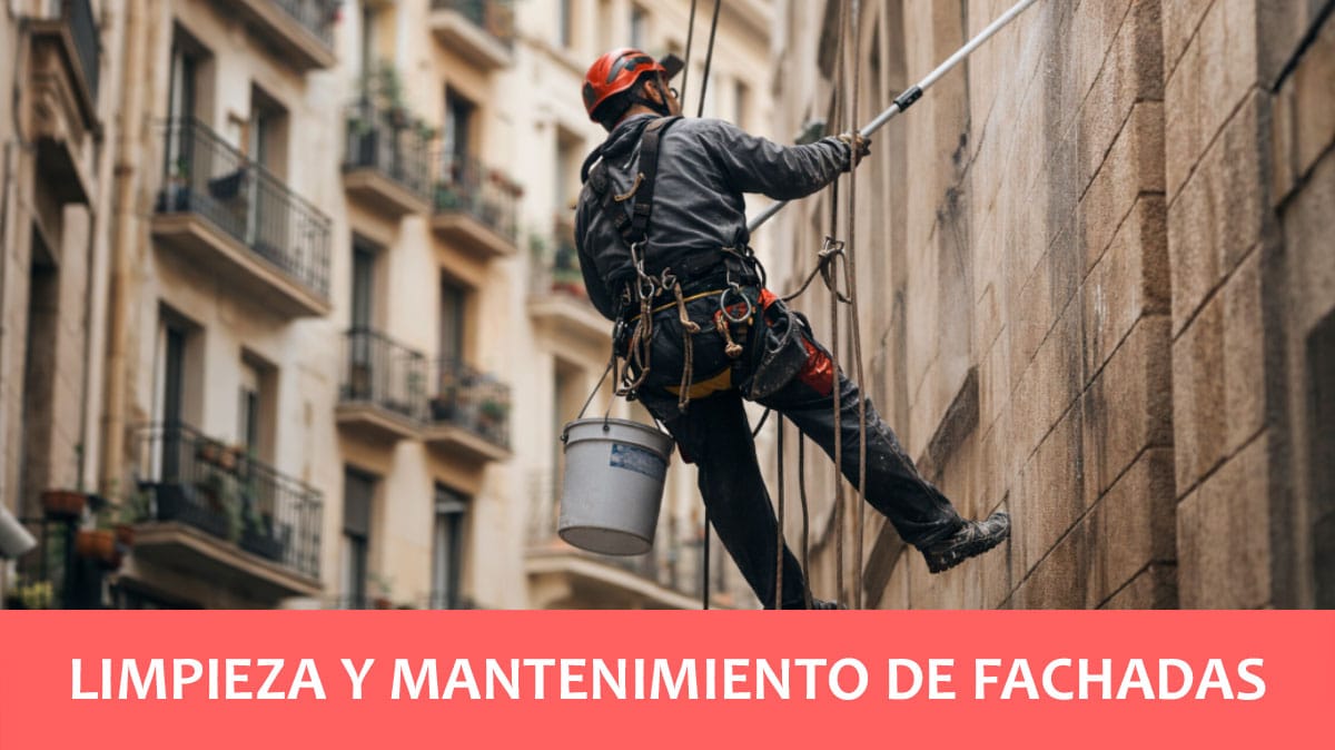 Limpieza y mantenimiento de fachadas sin andamios en Barcelona
